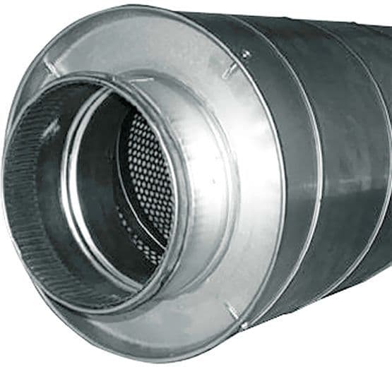 Spiral-d galva geluidsdemper voor ventilatie 100MM 60CM
