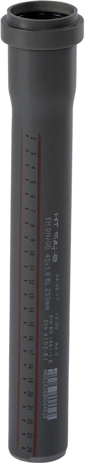 TUBE 160MM 0,25M MANCH.PP HT-SAFE OSTENDORF