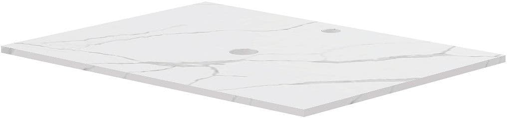 Tablet Keramisch MARMER puro B70 H1,2 1 afvoergat/kraangat white calacatta