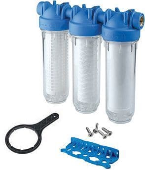 Triplex Pro zeef- +fijn- +koolstof filter voor regen- en putwater durlem kit