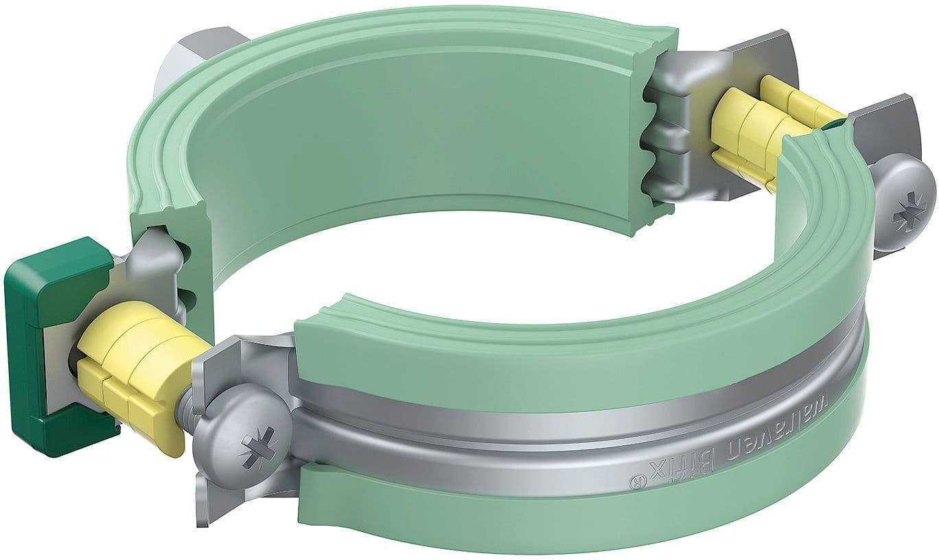 BIFIX5000 Beugel met geluidsisolatie voor kunststof afvoerbuis M8/10 90MM